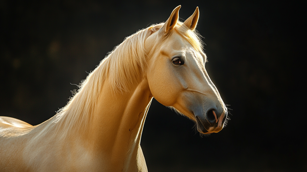 A palomino horse