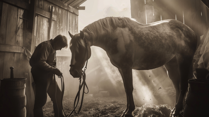 farrier with horse