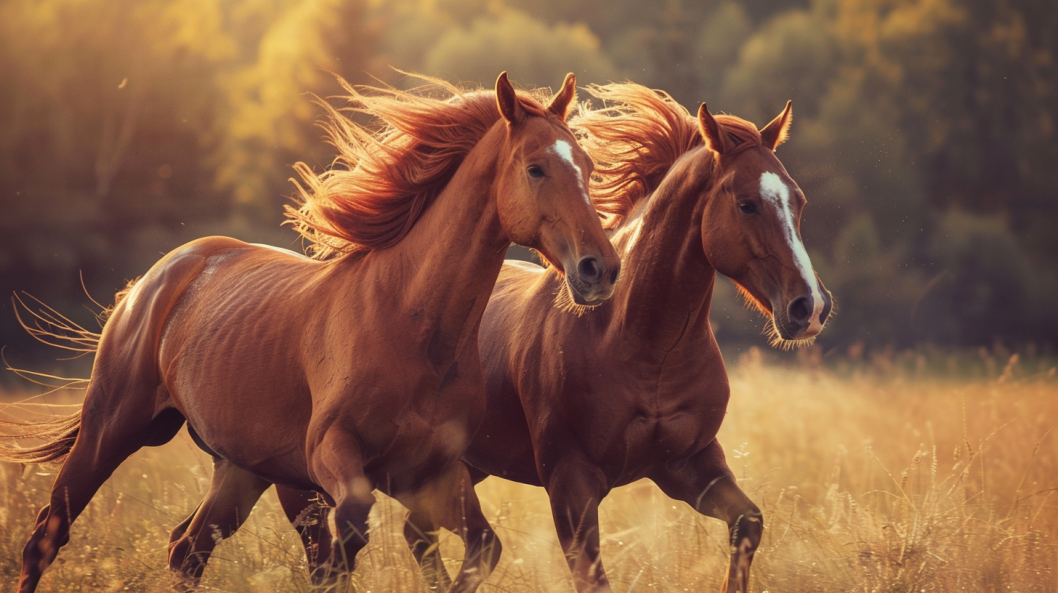 two horses