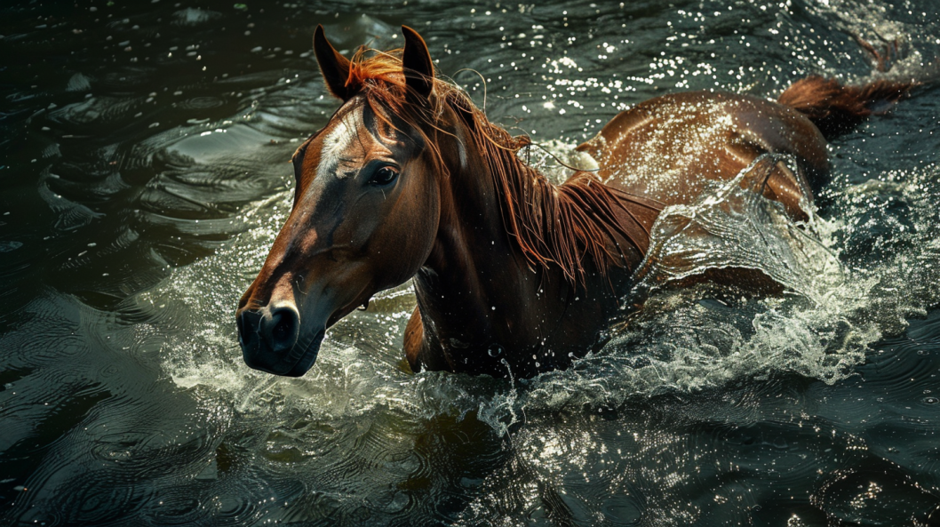 how to swim with your horse